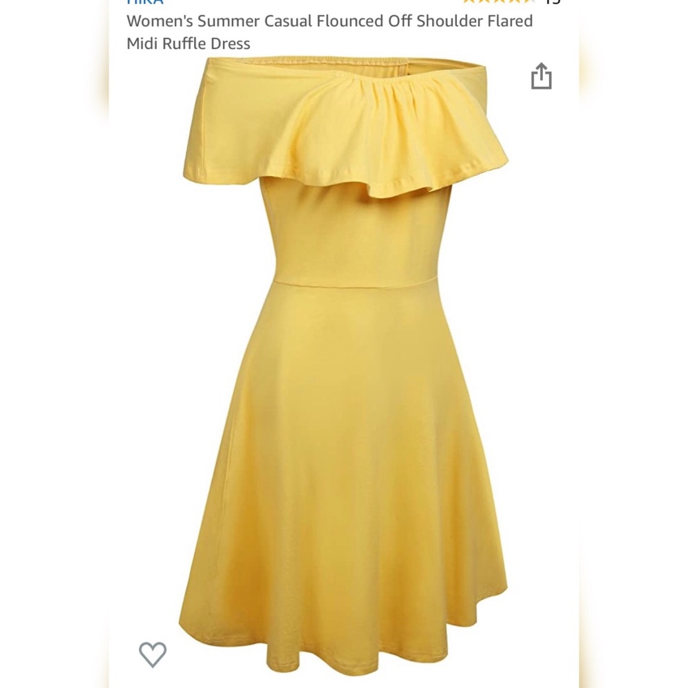 Off the shoulder yellow sundress